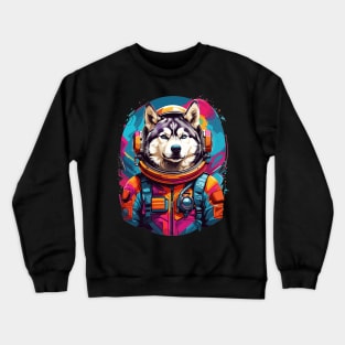 Space Husky Astronaut Crewneck Sweatshirt